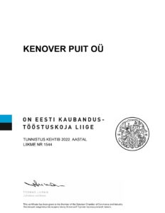 Kenover Puit Estonian Chamber of Commerce and Industry membership